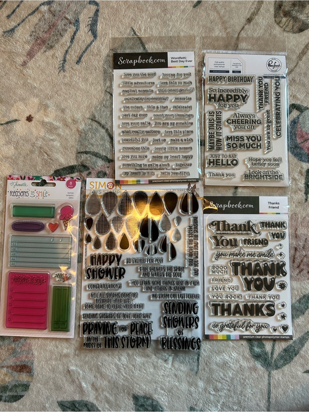 Set of Card Making and Journalling Stamps